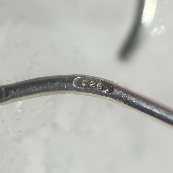 ☮️ITALIAN MOD ☮️STERLING SILVER SQUARE HOOP EARRINGS - Picture 8 of 10